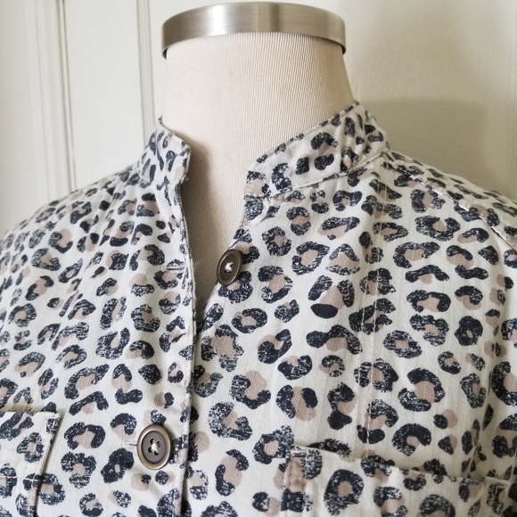 CASLON cream black animal print jacket - Picture 4 of 10